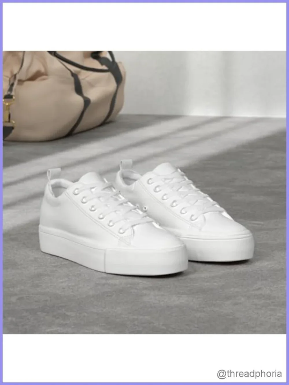 Womens Platform Sneakers PU Leather Water Resistant Slip Resistant Casual